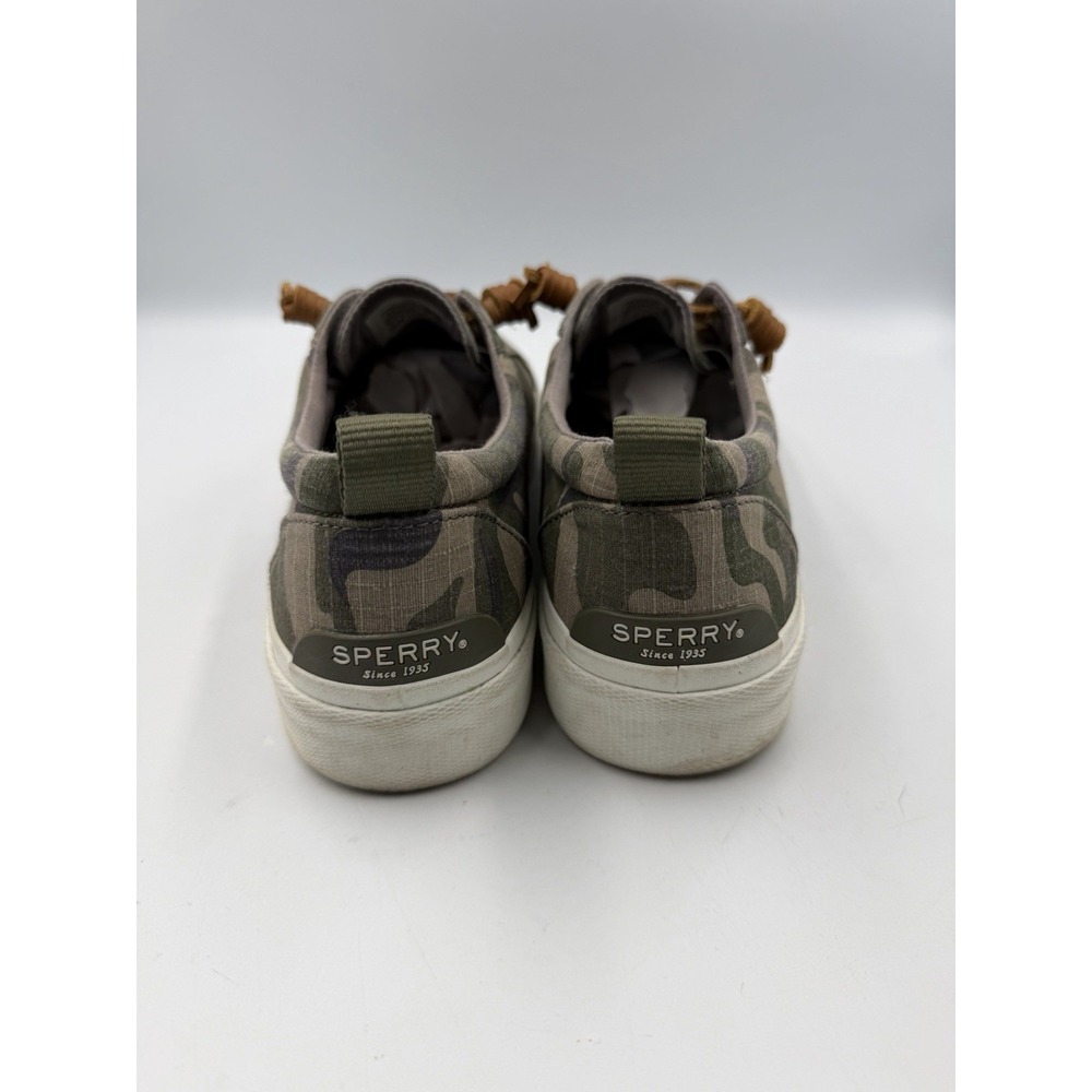 Sperry Crest Vibe Womens 10 Camo Canvas Sneakers Lace Up Casual Shoes Ripstop - Picture 4 of 8